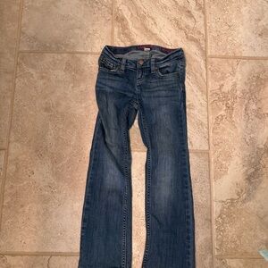 Girls Lands End Bootcut Denim Jeans size 6 EUC